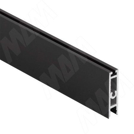 VOGUE LIGHT Штанга прямоугольная 30х8 под ленту 5мм, с пазом под демпфер, черный (анод), L-1000 (TA0214LEDBL-S1)