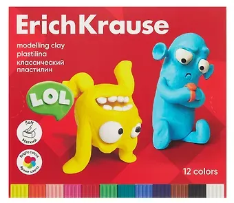 Пластилин 12 цветов 216г 