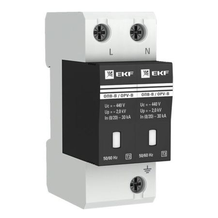 Ограничитель напряжения модульный EKF PROxima 400 В 30 кА 2P (opv-b2) людмила георгиевна петерсон математика 4 класс учебник непрерывный курс математики учусь учиться в трех частях часть вторая