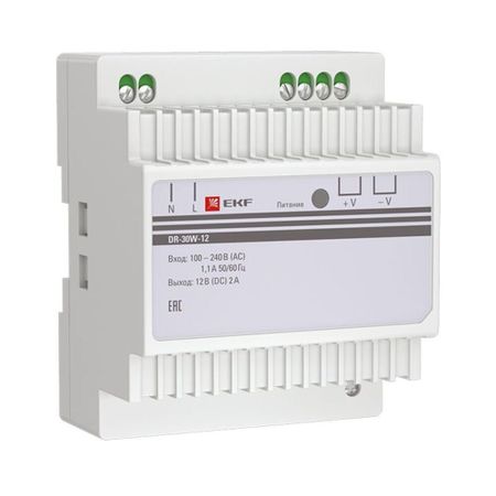 Блок питания 12 В EKF PROxima dr-30w (dr-30w-12)