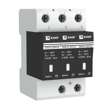 Ограничитель напряжения модульный EKF PROxima 400 В 30 кА 3P (opv-b3) людмила георгиевна петерсон математика 4 класс учебник непрерывный курс математики учусь учиться в трех частях часть вторая