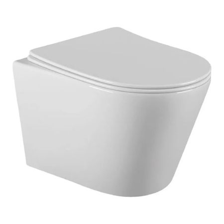 Унитаз подвесной Culto Monet безободковый с сиденьем микролифт, белый