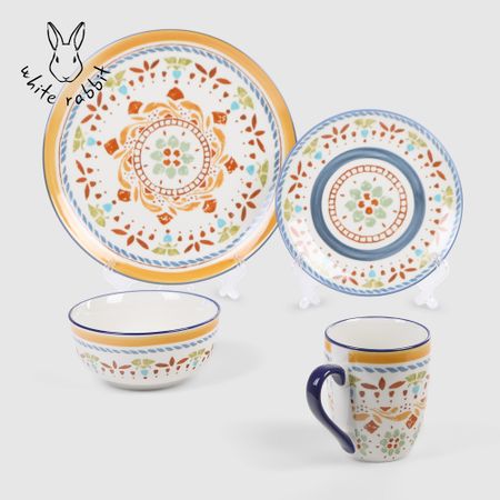 Набор посуды White Rabbit Ornament 16 предметов