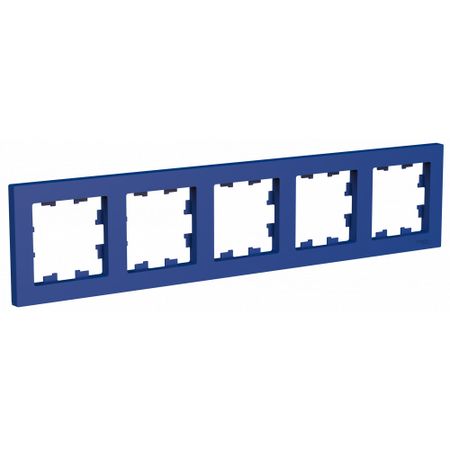 Рамка Schneider Electric Atladesign 5 постов универсальная аквамарин (ATN001105)