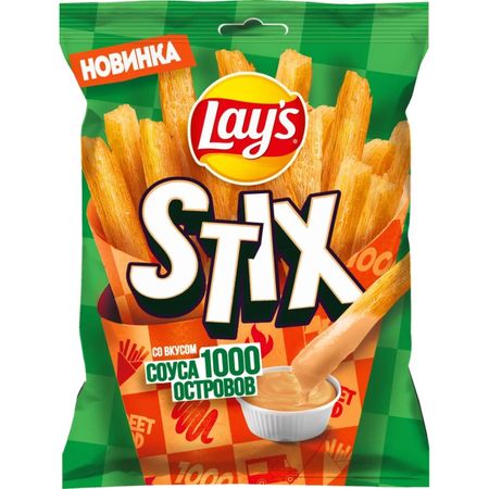 Чипсы Lays Stix со вкусом соуса 1000 островов 50 г