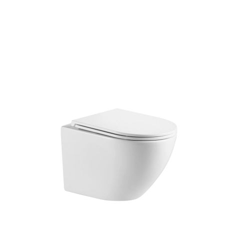 Унитаз подвесной Culto Loki безободковый с сиденьем микролифт, торнадо, белый