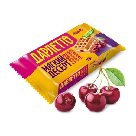 Десерт мягкий Дарлетто с вишнёвой начинкой 144 г