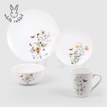 Набор посуды White Rabbit матовый Meadow 16 предметов