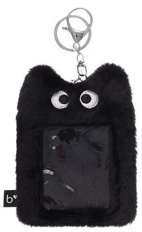 Чехол для карточек (картхолдер) Глазастик (карабин) (плюш) (9х13) (12-DongJin-0928)