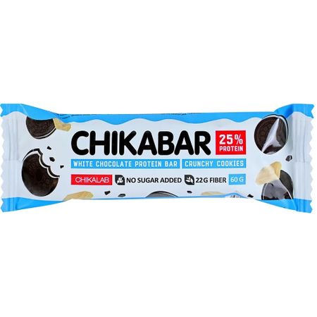 Батончик протеиновый ChikaLab глазированный хрустящее печенье 60 г