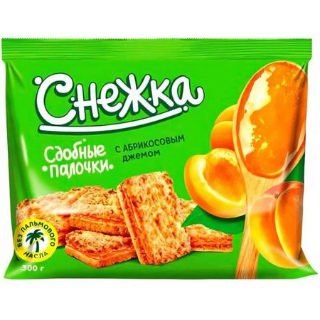 Палочки Снежка сдобные с абрикосовым джемом 300 г