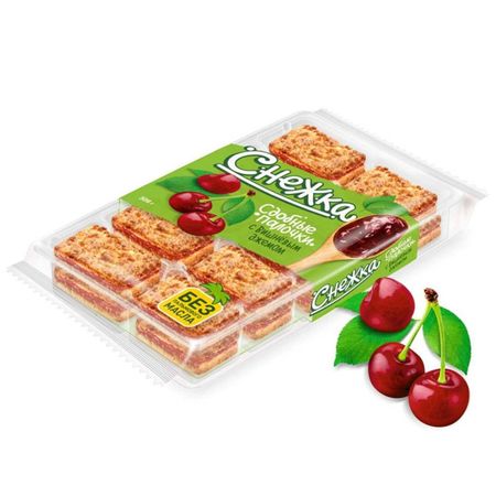 Палочки Снежка сдобные с вишнёвым джемом 308 г