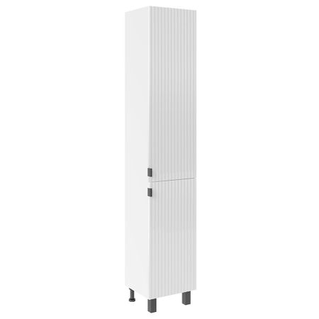 Пенал АСБ-Мебель Дора 35 см напольный правый белый