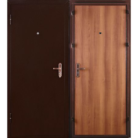 Дверь входная Промет Спец Про левая медный антик - итальянский орех 960х2050 мм