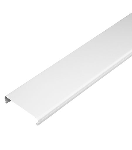 Рейка сплошная Омега 100АТ 4 м белая матовая