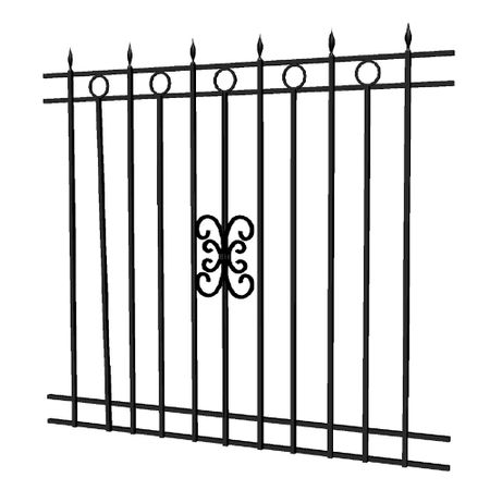 Секция заборная 1700х2500 мм с фигурными элементами грунт черный Ювента данила катков секция лепки роман