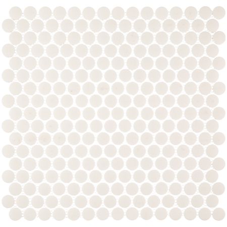 Мозаика Starmosaic Penny Round белая керамическая 315х309х6 мм матовая antislip