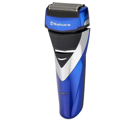Электробритва SAKURA Бритва электрическая SA-5418BL с триммером, для сухого и влажного бритья бритва электрическая polaris pmr0307rс сеть аккум черн