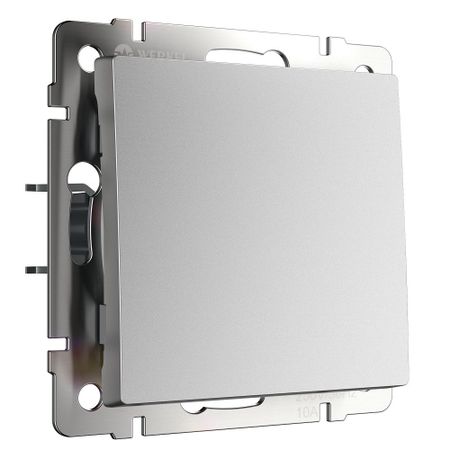 Выключатель Werkel одноклавишный встраиваемый серебряный матовый проходной (a063608)