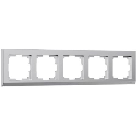 Рамка Werkel Stark пятиместная серебряная матовая (a063457)