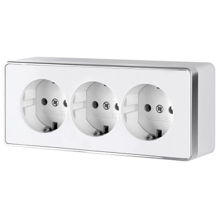 Розетка Werkel Gallant накладная белая со шторками (a051594)