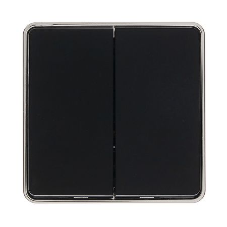 Выключатель Werkel Gallant двухклавишный накладной черный/хром (a050972)