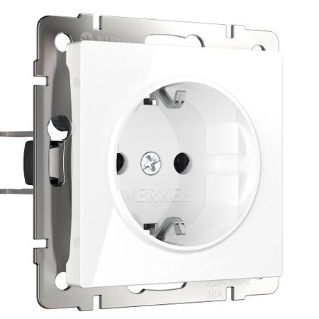 Розетка Werkel встраиваемая белая (a051127) для vw tiguan mk2 2017 2018 2019 2020 2021 передняя приборная панель задняя розетка кондиционера кондиционер вентиляционные отверстия вкладка зажим выбор