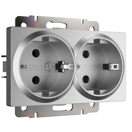 Розетка Werkel встраиваемая серебряная матовая (a063619)