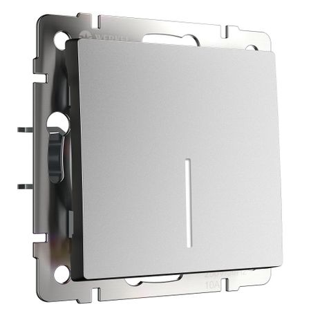 Выключатель Werkel одноклавишный встраиваемый серебряный матовый (a063607)