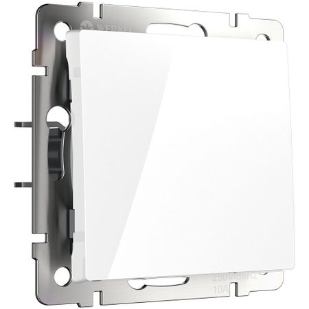 Выключатель Werkel одноклавишный встраиваемый белый проходной (a051111)