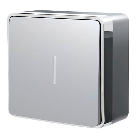 Выключатель Werkel Gallant одноклавишный накладной серебряный с подсветкой (a052766)