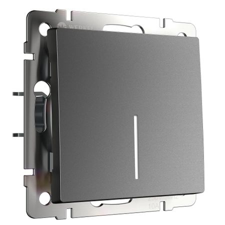 Выключатель Werkel одноклавишный встраиваемый графит матовый (a063096)