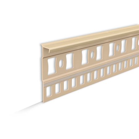 Плинтус ПВХ Ideal 55 мм бежевый 2200 мм под ковролин