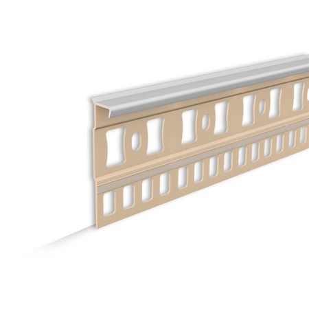 Плинтус ПВХ Ideal 55 мм светло-серый 2200 мм под ковролин