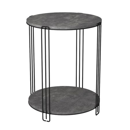 Журнальный столик круглый черный муар/мокрый асфальт Sheffilton SHT-CT33