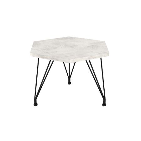 Журнальный столик круглый черный муар/хромикс белый Sheffilton SHT-CT35