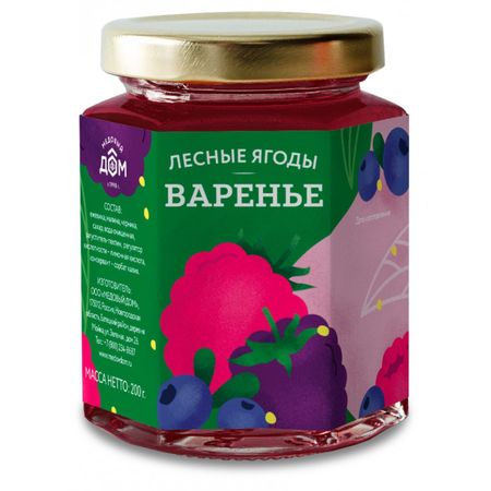 Варенье лесные ягоды Медовый Дом 200 г