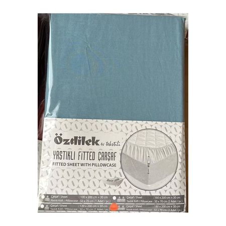 Комплект Ozdilek простыня 180х200 см и 2 наволочки 50х70 см голубой