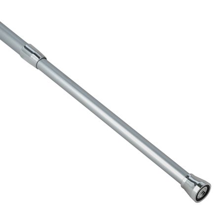 Карниз для ванной 70-120 см телескопический прямой алюминий хром