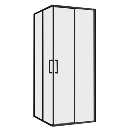 Душевой уголок Abber Schwarzer Diamant черный 80х80х190 см квадрат стекло прозрачное 5 мм (AG02080B5) душевой уголок am pm gem серебро 80х80х190 см полукруг стекло прозрачное 5 мм w90g 401 080wt