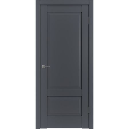 Дверь межкомнатная ER2 600х2000 мм ПВХ эмалекс оникс глухая с замком и петлями