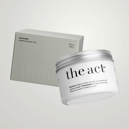 Крем для ног THE ACT Крем-воск от трещин для сухой кожи крем воск против трещин novosvit 75 мл