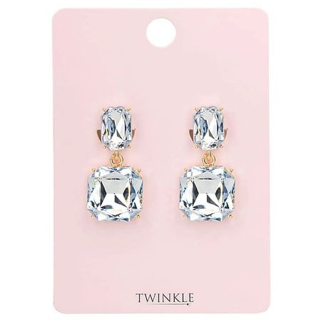 Серьги TWINKLE Серьги-клипсы BIG CRYSTALS déjà vu серьги short medium floating crystals earrings