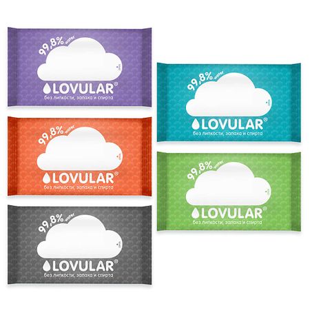 Салфетки для рук LOVULAR Влажные салфетки влажные салфетки diva salfeti family 30 шт