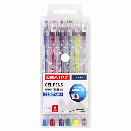 Набор ручек BRAUBERG Ручки гелевые EXTRA Блестки гелевые ручки kissbuty   из 22 штук