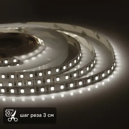 Светодиодная лента для контурной подсветки Apeyron SMD3528 12В 10 мм 5м 9.6 Вт/м 120диод/м 624 лм/м 3000 К теплый свет двух ная светодиодная лента compyi 3 метра