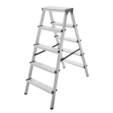 Стремянка двухсторонняя Новая Высота Kroft 1120 5 ступеней алюминий
