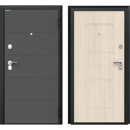 Дверь входная металлическая Оптим 88x205 см правая бежевый металлическая закладка в виде листа