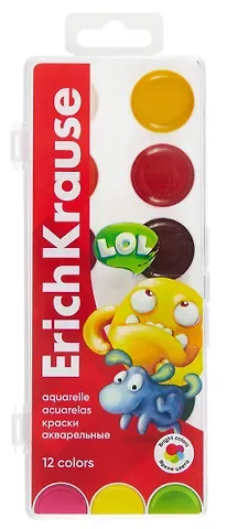 Краски акварельные 12 цветов 