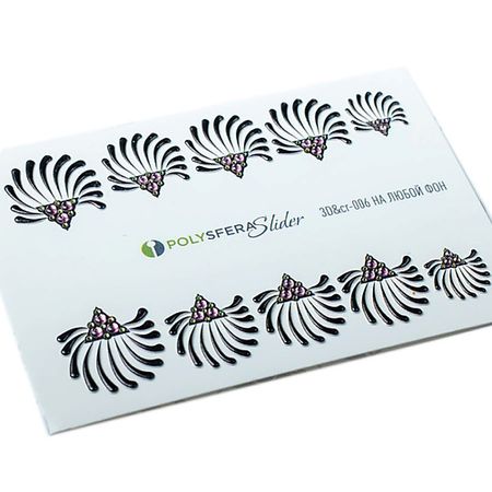 Слайдеры ПОЛИСФЕРА Слайдер дизайн для ногтей Объем и стразы Черные 006 бакелитовые ручные гайки m4 m16 черные